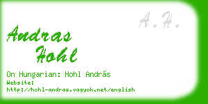 andras hohl business card